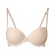 esmara® Damen T-Shirt BHs, 2 Stück, mit verstellbaren Trägern (schwarz/beige, 70A) - B-Ware neuwertig