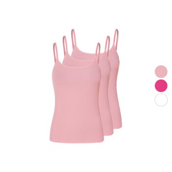 esmara® Damen Ripptops, 3 Stück, verstellbare...