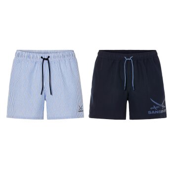 SANSIBAR Herren Badeshorts mit praktischer...