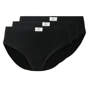 esmara® Damen Slips, 3 Stück, in modischer Ripp-Qualität (schwarz, M (40/42)) - B-Ware neuwertig