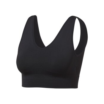 CRIVIT Damen Sport Bustier, Medium Level, seamless (schwarz, S (36/38)) - B-Ware neuwertig