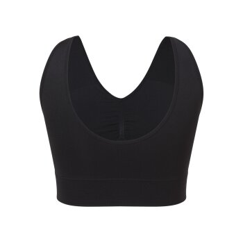 CRIVIT Damen Sport Bustier, Medium Level, seamless (schwarz, S (36/38)) - B-Ware neuwertig