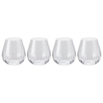 ERNESTO® Rotwein- / Wassergläser geriffelt, Kristallglas (Wasserglas) - B-Ware neuwertig