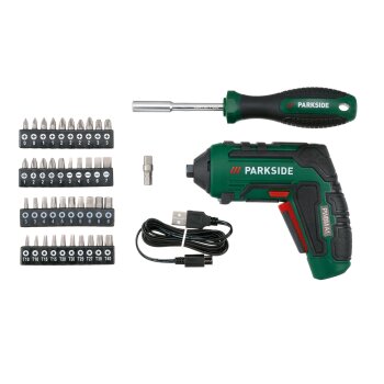 PARKSIDE® »PWBM A1«Werkzeugkoffer mit Akkuschrauber, 92-teilig, in stabilem Metallkoffer - B-Ware sehr gut