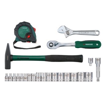 PARKSIDE® »PWBM A1«Werkzeugkoffer mit Akkuschrauber, 92-teilig, in stabilem Metallkoffer - B-Ware sehr gut