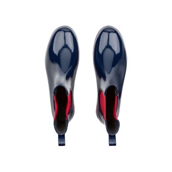 esmara® Damen Regenstiefelette, mit seitlichen Gummizügen (blue, 39) - B-Ware neuwertig