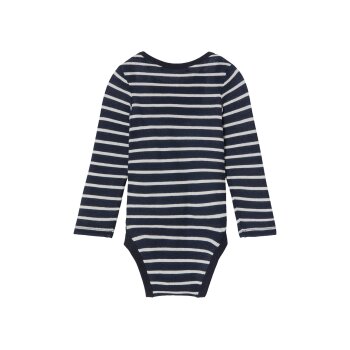 lupilu® Baby Bodies, 2 Stück, langarm, aus reiner Baumwolle (navy/weiß, 74/80) - B-Ware neuwertig