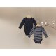 lupilu® Baby Bodies, 2 Stück, langarm, aus reiner Baumwolle (navy/weiß, 74/80) - B-Ware neuwertig