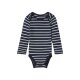 lupilu® Baby Bodies, 2 Stück, langarm, aus reiner Baumwolle (navy/weiß, 74/80) - B-Ware neuwertig
