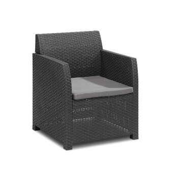 LIVARNO home Loungeset, 4-teilig, Pre Zero, anthrazit/grau - B-Ware sehr gut