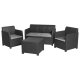LIVARNO home Loungeset, 4-teilig, Pre Zero, anthrazit/grau - B-Ware sehr gut