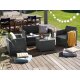 LIVARNO home Loungeset, 4-teilig, Pre Zero, anthrazit/grau - B-Ware sehr gut