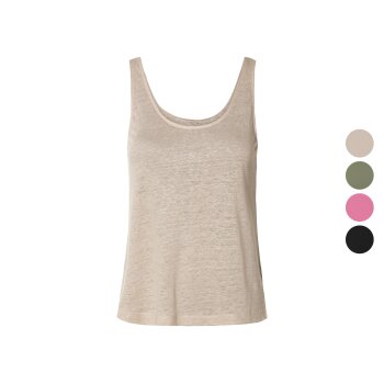 esmara® Damen Leinen-Top, mit Seitenschlitzen - B-Ware
