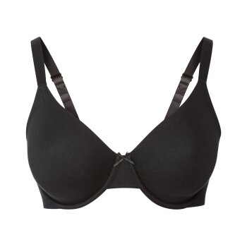 esmara® Damen Bügel-BHs, 2 Stück, mit gemouldeten Cups, 85D, schwarz/hellgrau - B-Ware neuwertig