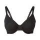 esmara® Damen Bügel-BHs, 2 Stück, mit gemouldeten Cups, 85D, schwarz/hellgrau - B-Ware neuwertig