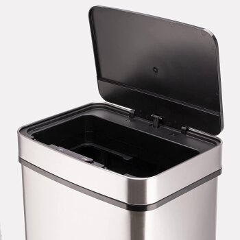 Ribelli Sensor Mülleimer, 4 Fächer, 72 L, silber - B-Ware gut