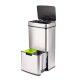 Ribelli Sensor Mülleimer, 4 Fächer, 72 L, silber - B-Ware gut