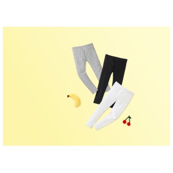 lupilu® Kinder Leggings, 3 Stück, mit bequemem Gummizugbund - B-Ware