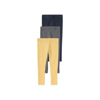lupilu® Kinder Leggings, 3 Stück, mit bequemem...