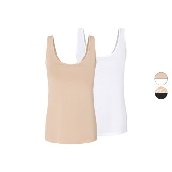 esmara® Damen Tops, 2 Stück, mit weitem...