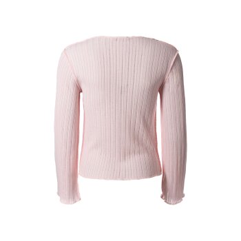 esmara® Damen Langarmshirt, leicht transparent, rosa...