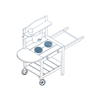 roba Mobile Spiel- und Matschküche, BBQ, grau -...