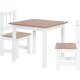 roba Woody Kindersitzgruppe, 2 Stühle & 1 Tisch, weiß lackiert - B-Ware sehr gut