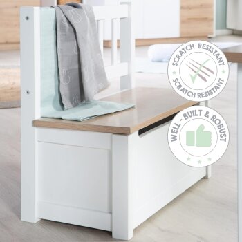 roba Woody Kindertruhenbank, weiß - B-Ware sehr gut