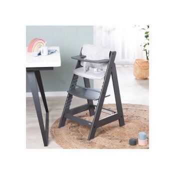 roba 2-in-1 »Born Up Zickzack« Treppenhochstuhl, mit Sitzverkleinerer, anthrazit - B-Ware sehr gut