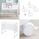 roba safe asleep Stuben- & Beistellbett, 3in1 mit Barriere, 45 x 90 cm, weiß - B-Ware sehr gut