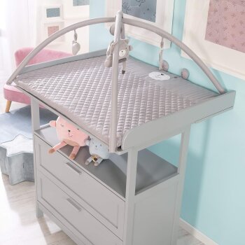 roba Baby Krabbeldecke mit Spielbogen, 85x75cm, grau - B-Ware sehr gut