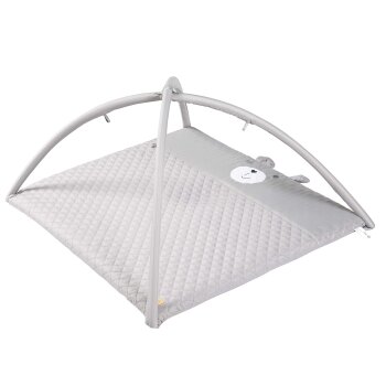 roba Baby Krabbeldecke mit Spielbogen, 85x75cm, grau -...