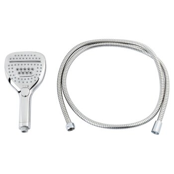 LIVARNO home Handbrause-Set, mit Wechselschalter, 3 Strahlarten, eckig - B-Ware Transportschaden Kosmetisch