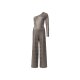esmara® Damen Oneshoulder-Jumpsuit mit Metallic-Animal-Schimmereffekt (L(44/46)) - B-Ware neuwertig