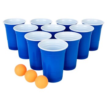 ERNESTO® Beer Pong, wiederverwendbar, mit praktischen Markierungen - B-Ware neuwertig