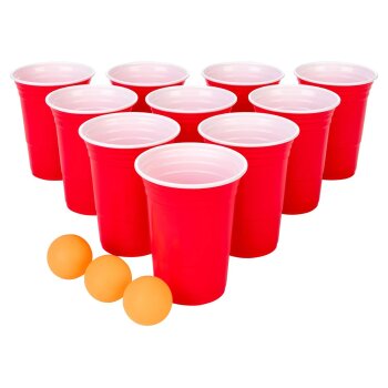 ERNESTO® Beer Pong, wiederverwendbar, mit praktischen Markierungen - B-Ware neuwertig