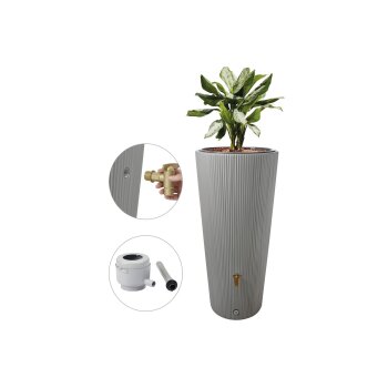 4rain 2in1 Regenspeicher »VASO DECOR«, 220 L, inkl. Fallrohrfilter und Auslaufhahn - B-Ware