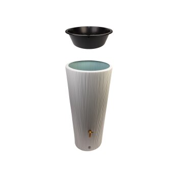 4rain 2in1 Regenspeicher »VASO DECOR«, 220 L, inkl. Fallrohrfilter und Auslaufhahn - B-Ware