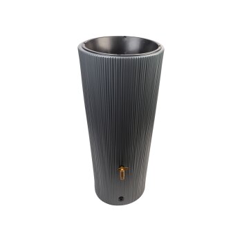 4rain 2in1 Regenspeicher »VASO DECOR«, 220 L, inkl. Fallrohrfilter und Auslaufhahn (anthrazit) - B-Ware sehr gut