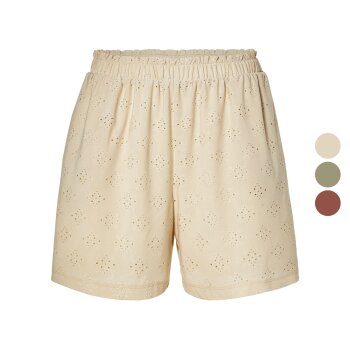 esmara® Damen Shorts mit verspielter Lochstickerei -...