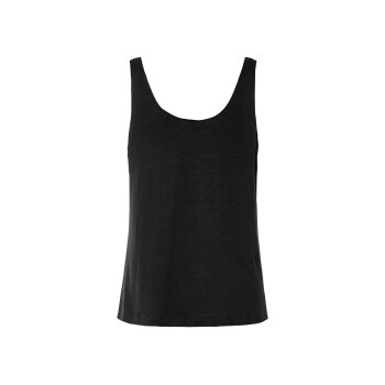 esmara® Damen Leinen-Top, mit Seitenschlitzen (schwarz, XS(32/34)) - B-Ware neuwertig