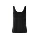 esmara® Damen Leinen-Top, mit Seitenschlitzen (schwarz, XS(32/34)) - B-Ware neuwertig