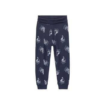 lupilu® Baby Jogginghose, hoher Bio-Baumwollanteil, 3er Set (navy/weiß, 86/92) - B-Ware neuwertig