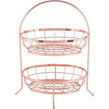 ECHTWERK Obstkorb aus Eisen, 2-Stöckig (kupfer) -...