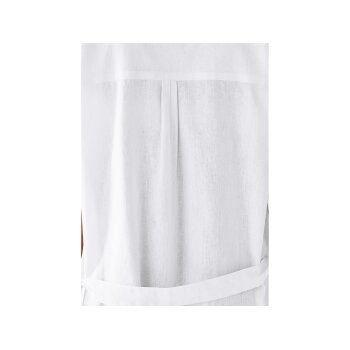 esmara® Damen Leinen-Maxikleid mit Kentkragen und Tunikaausschnitt (weiß, 34) - B-Ware neuwertig