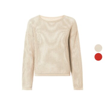 esmara® Damen Pullover mit Lochstrick - B-Ware