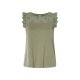 esmara® Damen Top mit Rüschen aus reiner Baumwolle (olive, S(36/38)) - B-Ware neuwertig