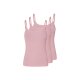 esmara® Damen Ripptops, 3 Stück, verstellbare Trägern (hellrosa, L(44/46)) - B-Ware neuwertig