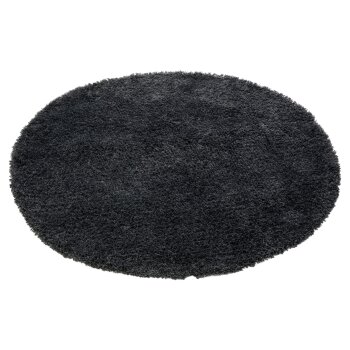 LIVARNO home Langflor-Teppich, 80 x 150 cm / Ø 100 cm (Dunkelgrau) - B-Ware sehr gut