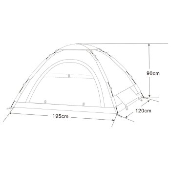 ROCKTRAIL Kuppelzelt, »Easy Set-Up«, 2 Personen - B-Ware neuwertig
